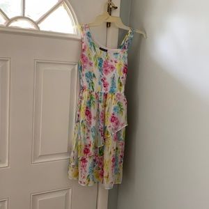 Easter dress,white water color flowers, GEORGE